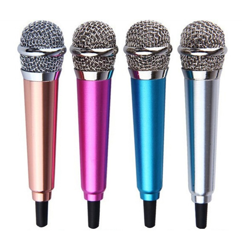 3.5mm Wired Mini Karaoke Condenser Microphone Tiny Vocal Mic