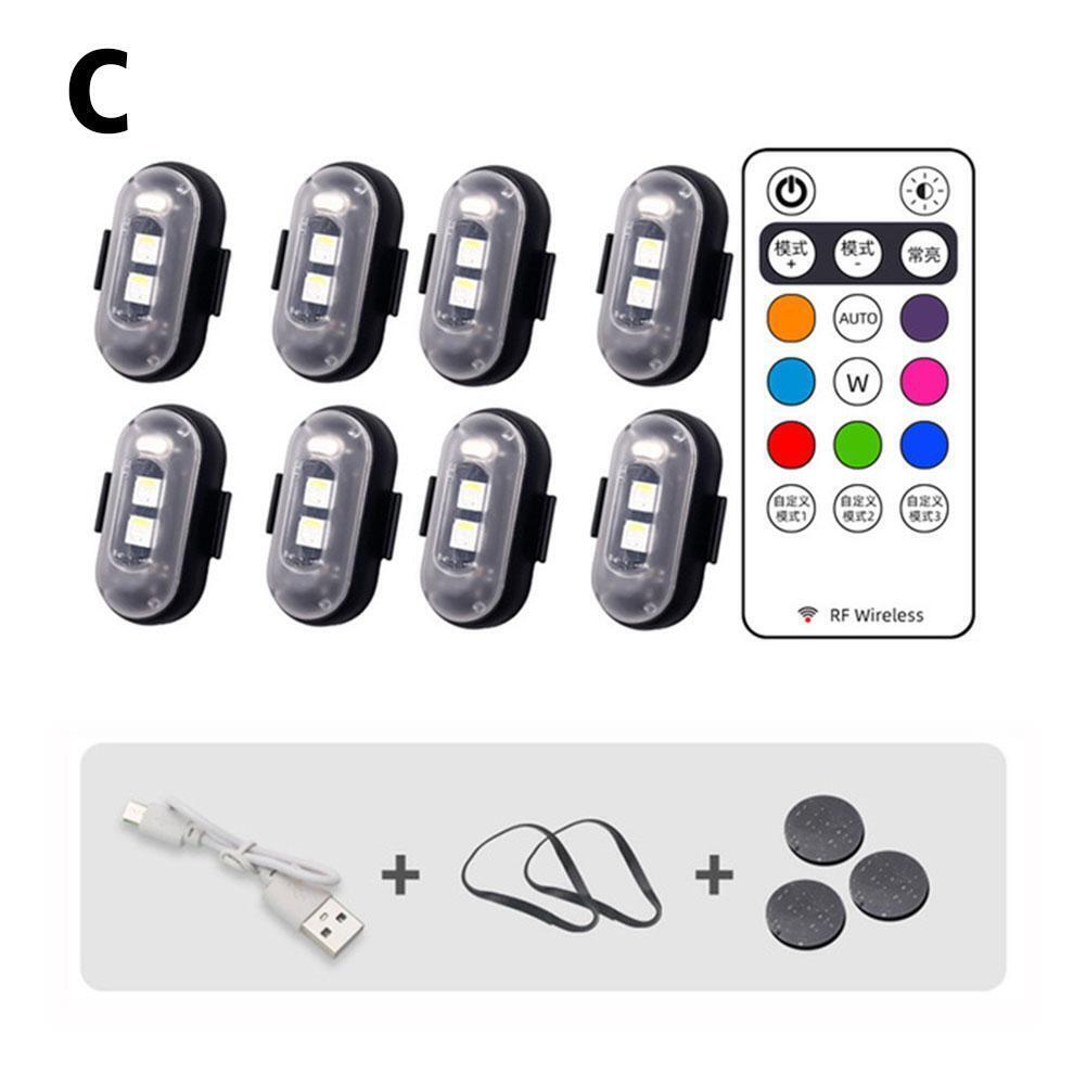 Wireless Remote Control LED Strobe Light For Motorcycle Car Bike Scoo Nice