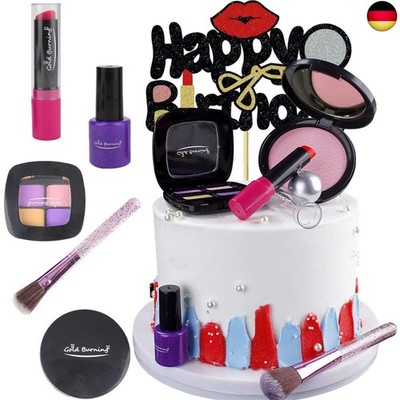 HGSHUO Make Up Tortendeko Geburtstag Kuchen Deko Lippenstift Torte Deko