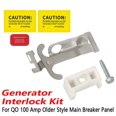 Generator Interlock Kit For QO 100 Amp Older Style Rebuild Main Breaker Panel