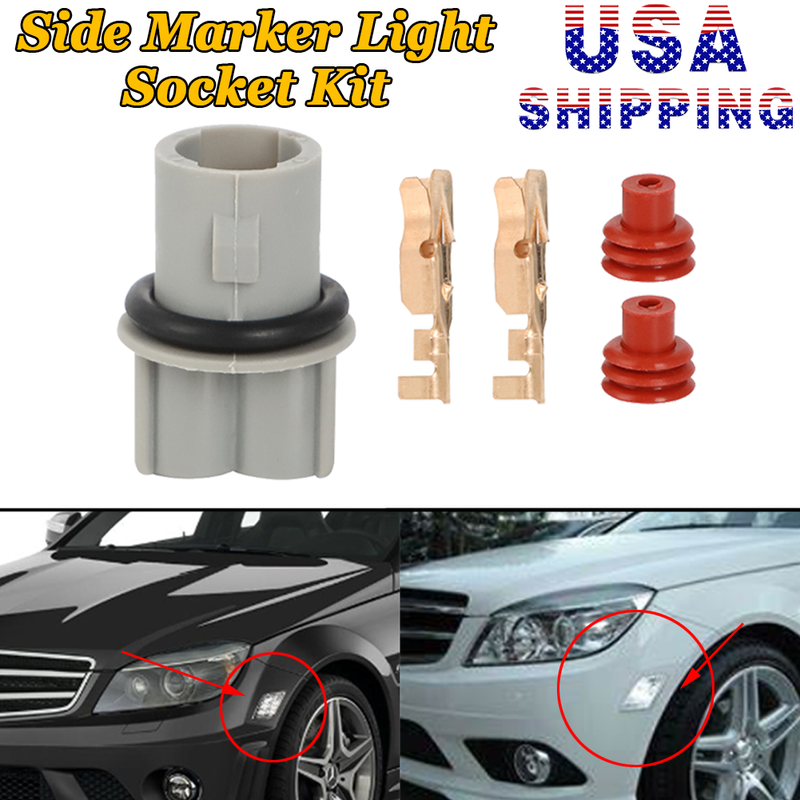 US For Mercedes-Benz C250/350 Side Marker Lamp Light Bulb Socket Kit A0005400966