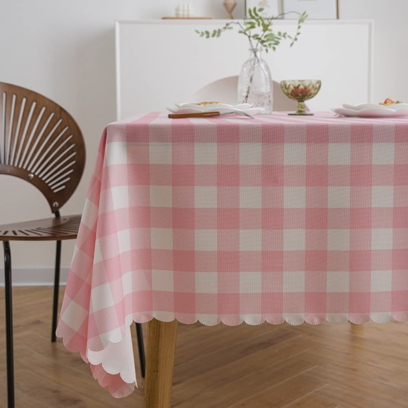 Checkered Table Cloth for Rectangle Tables-Gingham Waterproof Kitchen & Table Li