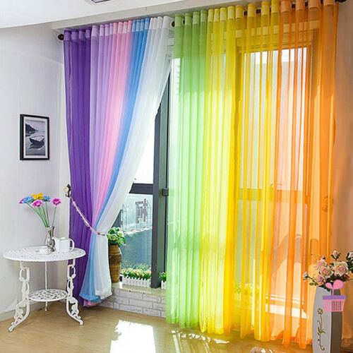 Transparent Voile Vorhang Tüll Fensters Vorhang Schiere