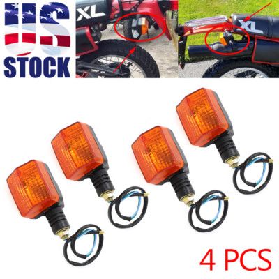 2 PAIR For Honda XR650L XR250L Nighthawk Pair Amber Turn Indicator Winker Lights