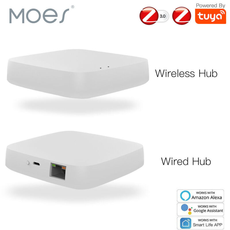 MOES Wireless Tuya ZigBee 3.0 Smart Gateway Hub Bridge Alexa