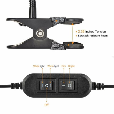LEPOWER Clip on Light / Reading Light/ Light Color Changeable/ Night Light Clip