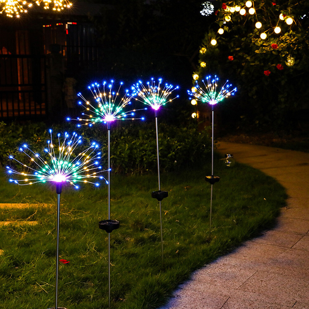 150 LED Feuerwerk Licht Weihnachten Lichterketten Lichtschläuche Solarbetrieben