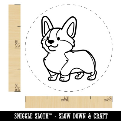Pembroke Welsh Corgi Standing Dog Self-Inking Rubber Stamp Ink Stamper