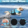 EMUST Life Jacket for Large Dogs, Pet Life Vest for Small/Medium/Large Dogs with Double Rescue Handles, High Reflective Dog Life Preserver for Swimming,Blue, L