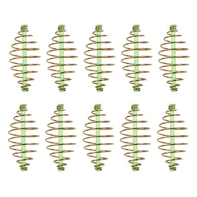 10pcs Carp Fishing Inline Method Spring Feeder Coarse Bait Cages Terminal Tackle