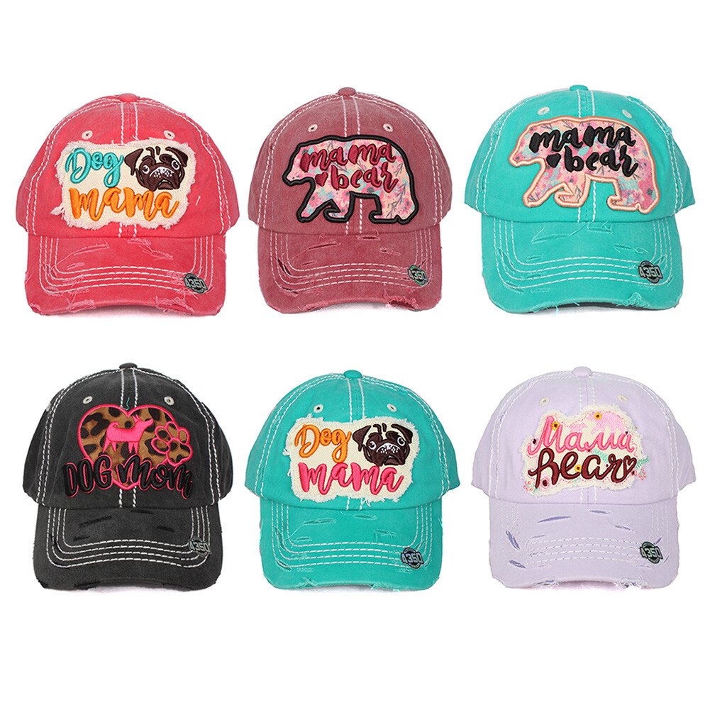 4350 District Unisex Animal Mama Distressed Adjustable Hat