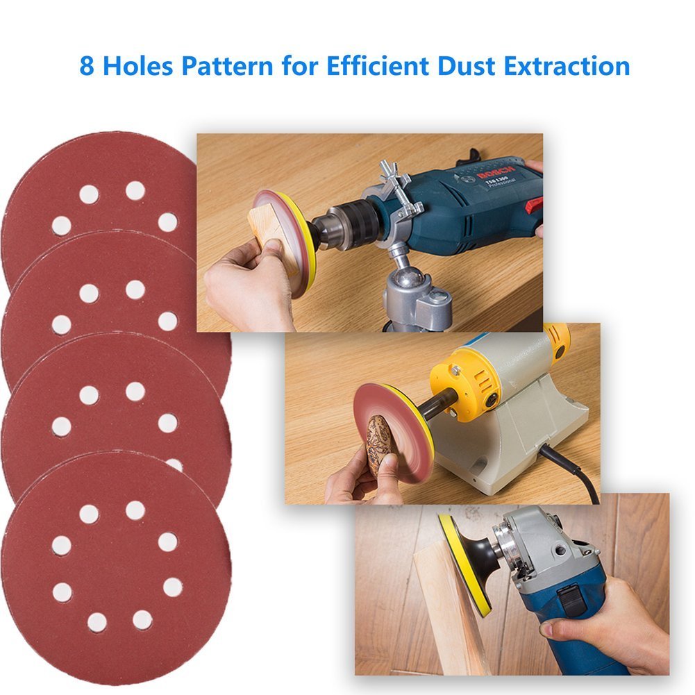 5" Sanding Discs Sandpaper Random Orbit Sander Pad Sheet for DeWalt