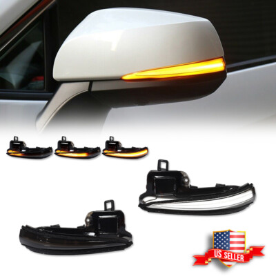 For 19-21 RAV4, 16-21 Tacoma Smoke Side Mirror Switchback LED DRL Signal Lights