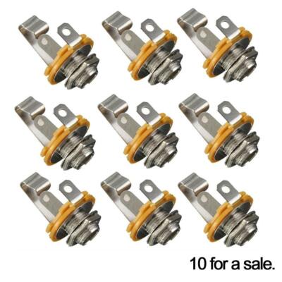 10pcs 1/4'' 6.35mm Mono Input Jack Socket Electric Guitar Audio Bass Gift M9R0