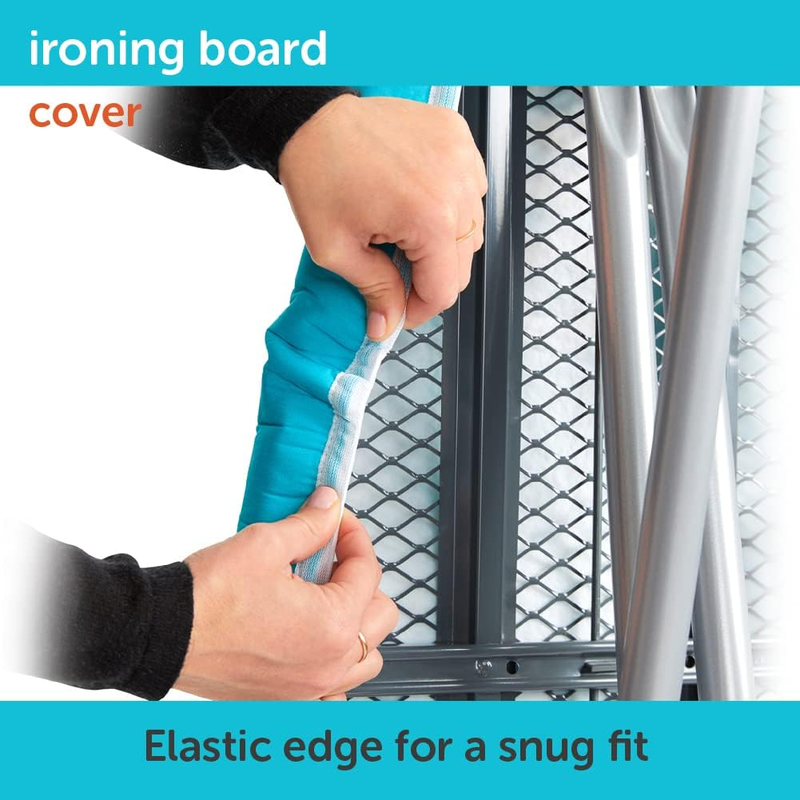 Ironing Board Cover, durable 100% cotton lined with a professional grade felt pa