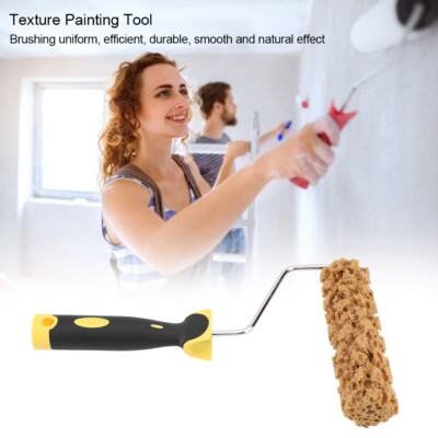 Foam Texture Painting Tool For Wall Paint Roller Brush With Handle