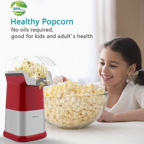 OPOLAR Fast Hot Air Popcorn Popper Machine, No Oil Popcorn Maker with Measuring