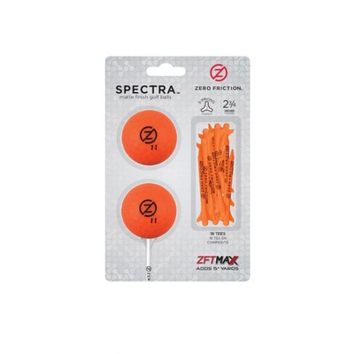 Zero Friction Spectra Two Ball Tees Pack (Neon Orange) NEW