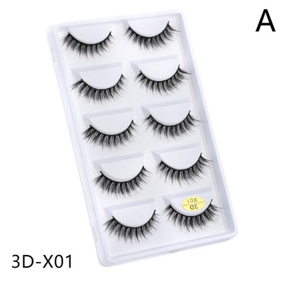 5Pair 3D Mink False Eyelashes Wispy Cross Long Thick Soft Fake Eye Lashes  News