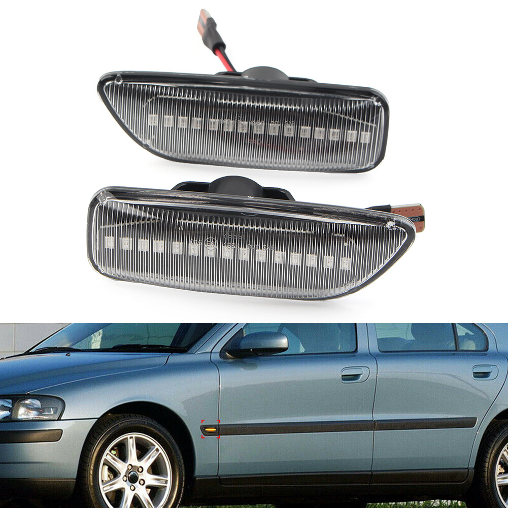 Sequential LED Side Marker Light Turn Signal For Volvo S60 S80 MK1 V70 MK2 XC70