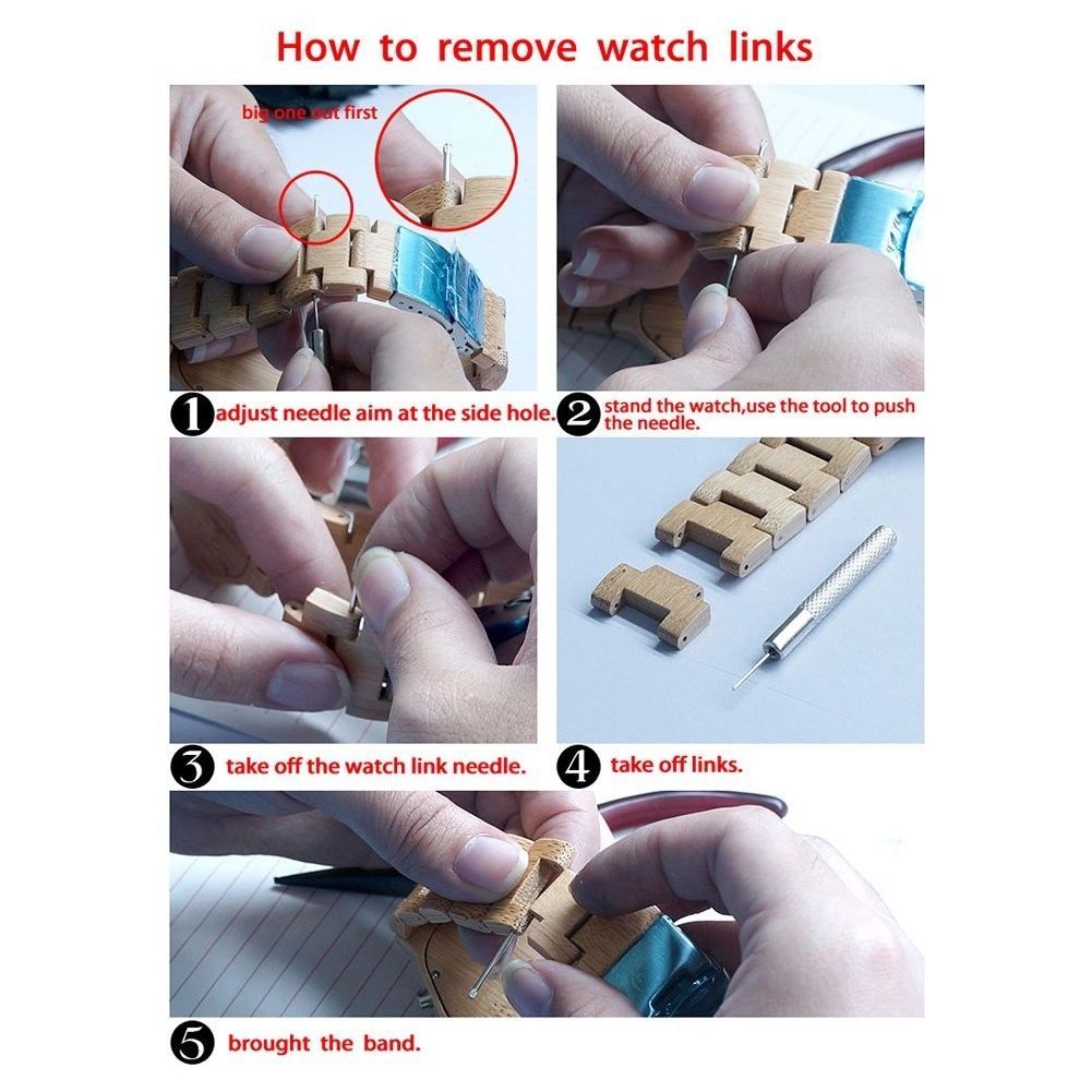 Pre-owned Handmade Men's Wooden Watch Analog Quartz Zebra Sandalwood  Vintage Casual Bamboo