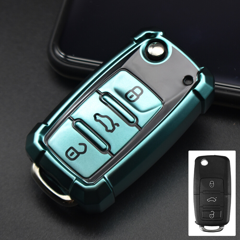 TPU Remote Car Key Fob Cover Case Shell For VW Golf GTI R32 Jetta Polo Beetle