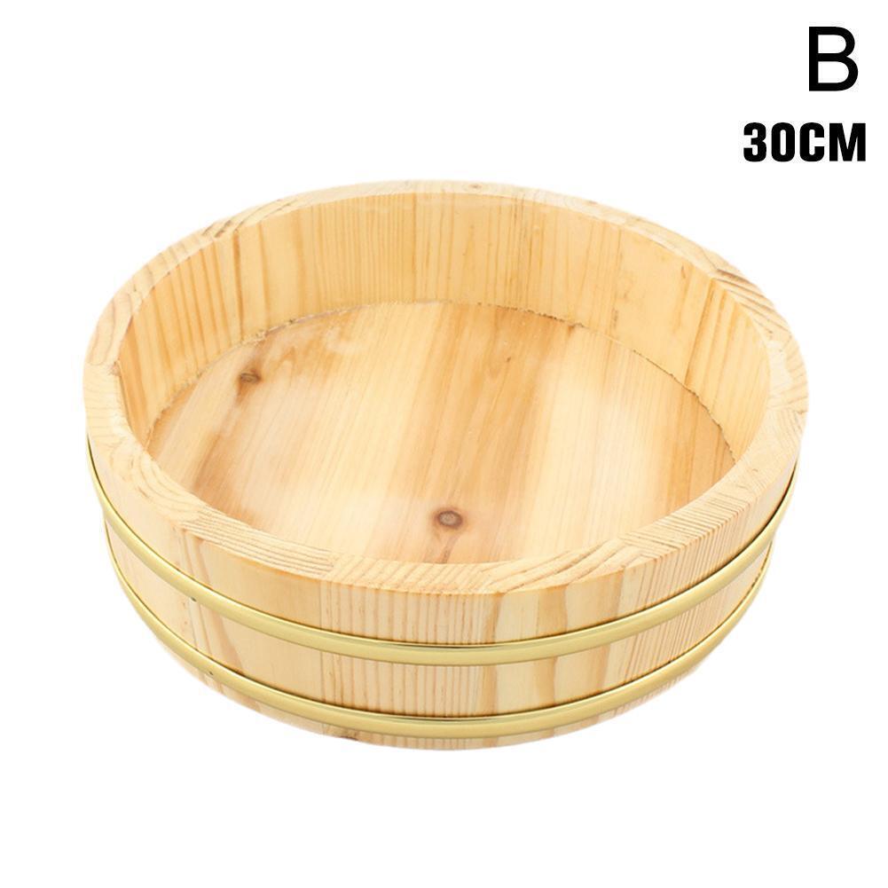 Rice Sushi Bowl Wooden Tub Mixing Bucket Wood Oke Hangiri Japanese New✨✨ M0A1