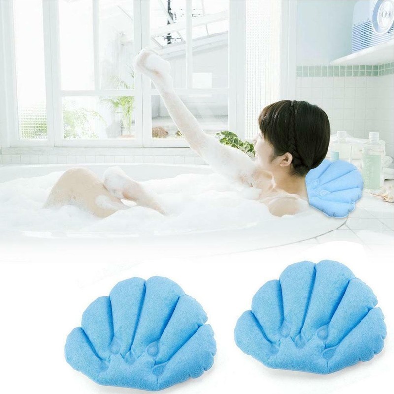Inflatable Bath Pillow Bathtub Spa Head Rest Neck Support Comfort