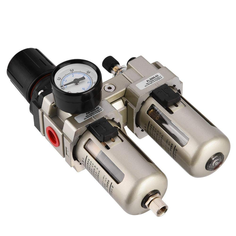 Air Filter Regulator, AC3010-03 3/8In Aluminum Alloy Compressed Air Pressure Reg