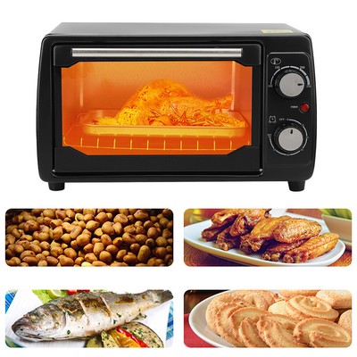 Mini Backofen mit Drehspieß Umluft 10L 800W Miniofen Pizza-Ofen Kleiner Backofen