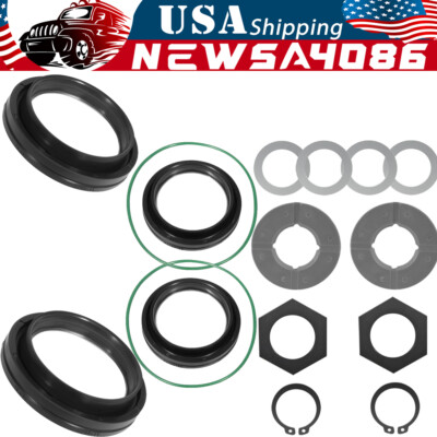 Axle Knuckle Tube Seal Kit & Thrust Washer Snap Ring Kit for 50 60 Super Duty