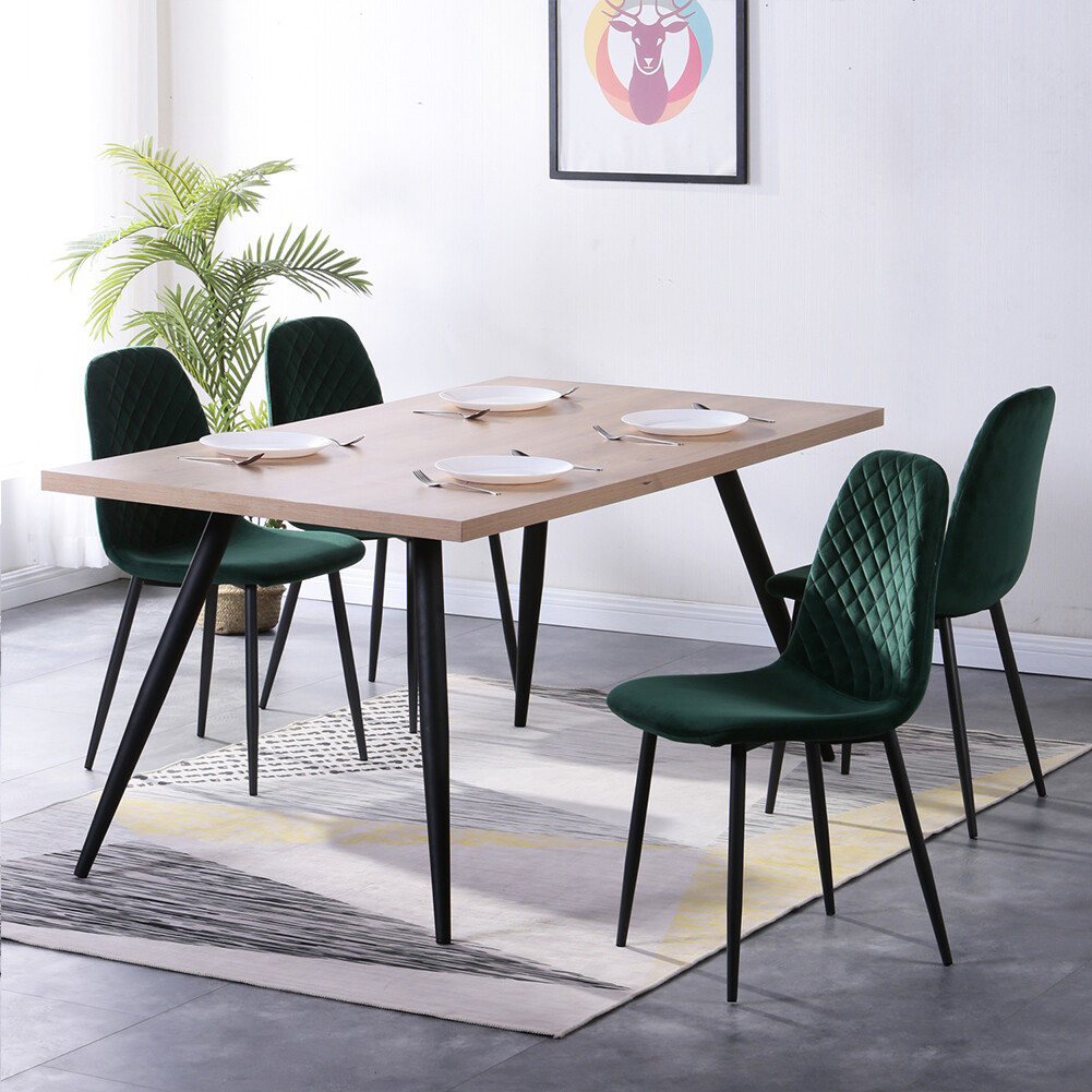2er Set Grun Esszimmerstuhle Samt Stuhl Kuchen Wohnzimmer Stuhl Polsterstuhl Samtmobel