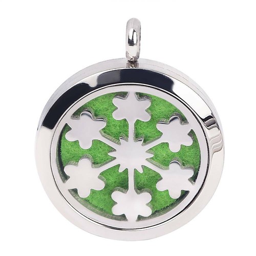 316L Steel Aromatherapy Pendant Essential Oil Diffuser Locket Necklace Jewelry