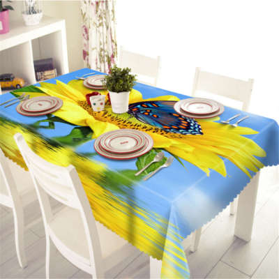 Brilliant Flower 3D Tablecloth Table cover Cloth Rectangle Wedding Party Banquet