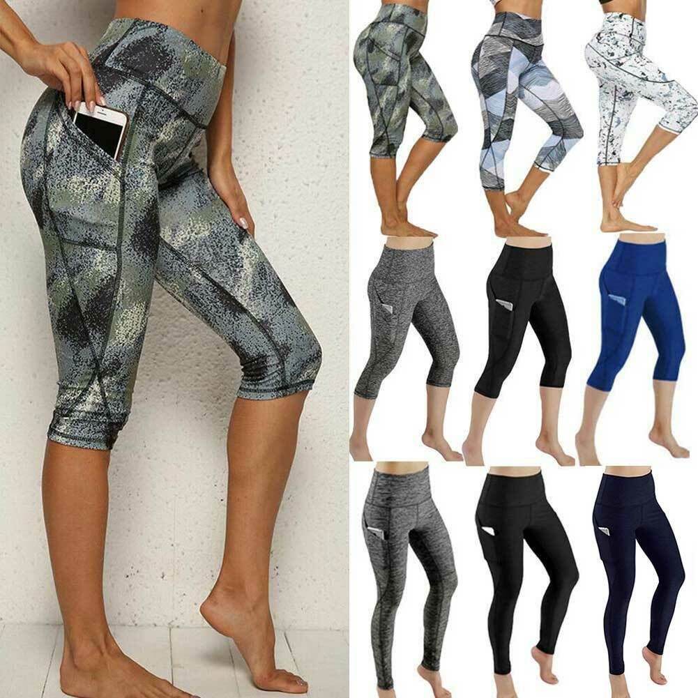 high waisted cropped gym leggings