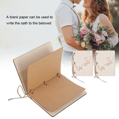 (Type 2)2pcs Wedding Ceremony Party Vow Booklets Oath Book Props Decoration