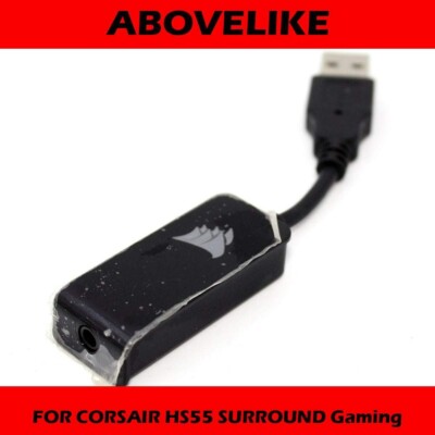 USB Sound Adapter Card Dongle 3.5mm RDA0043 For CORSAIR HS55 SURROUND Gaming