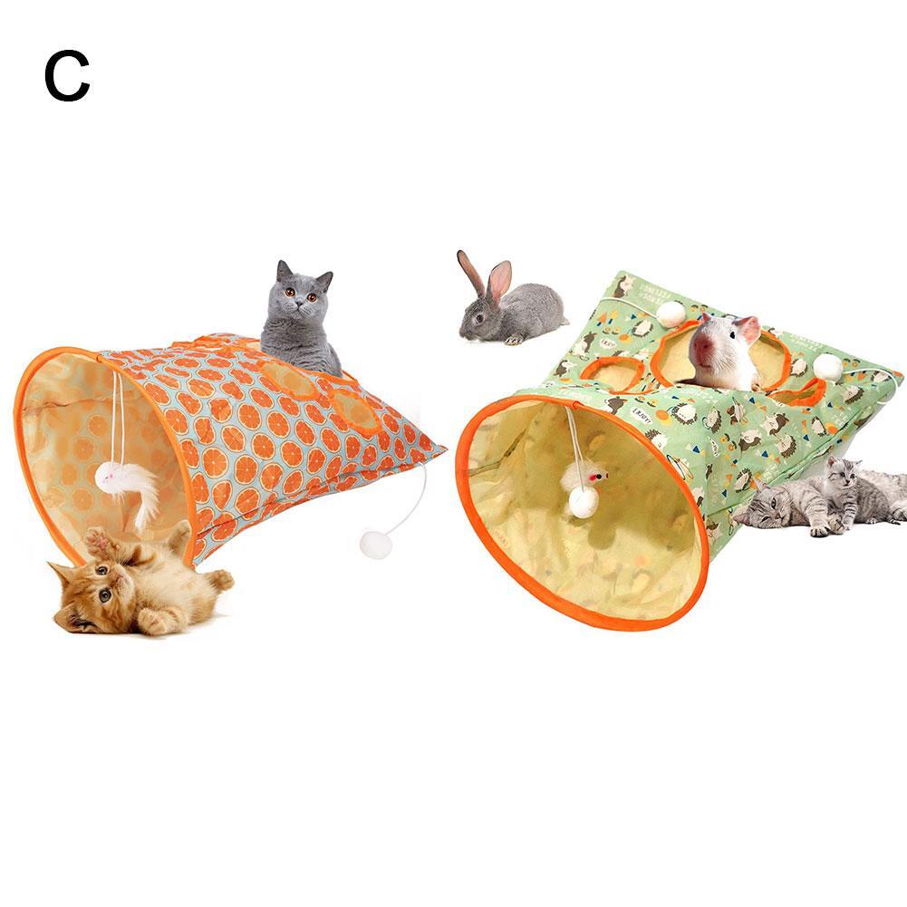 Cat Drill Bag Collapsible Ring Paper Pet Dog Cat Tunnel Cat Drill Cat Toy US