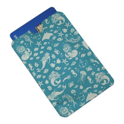 Blue Mermaid Pattern Seashells Fish Credit Card RFID Blocker Sleeves Set