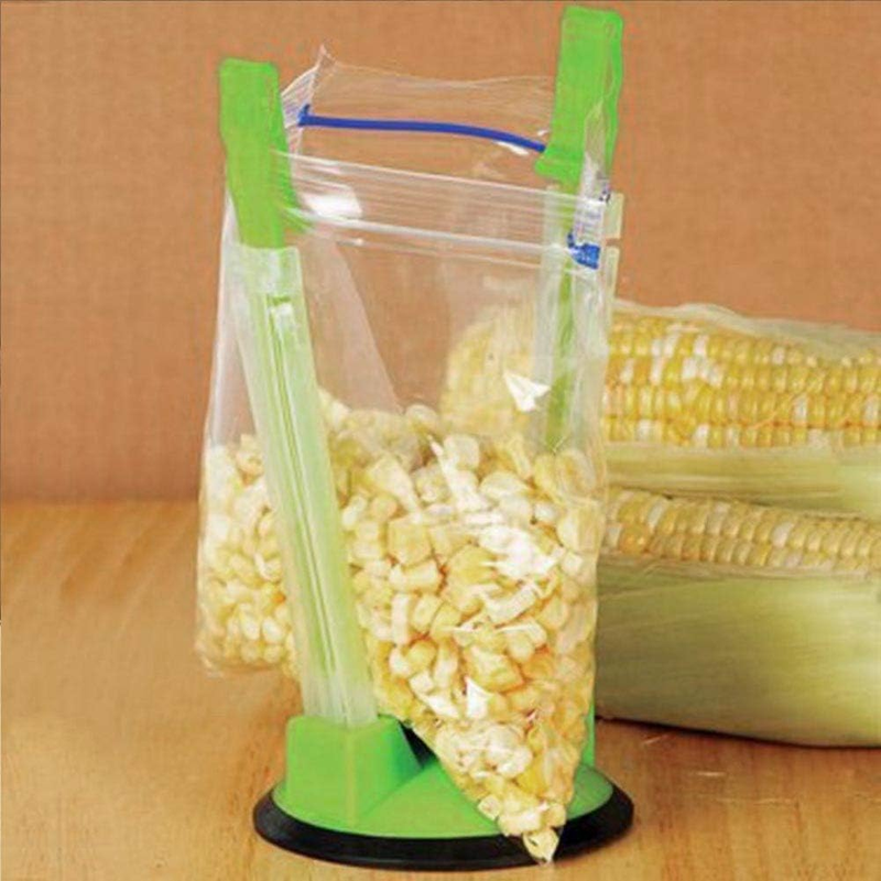 Adjustable Baggy Rack Holder Anti-Slip for Kitchen Food Storage Bags Hands Free