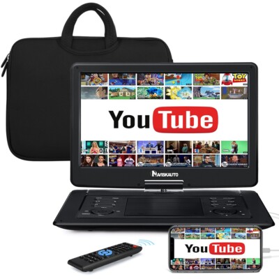 19'' Full HD Portable DVD Player with 6 Hours Battery 16'' Swivel Screen HDMI USB