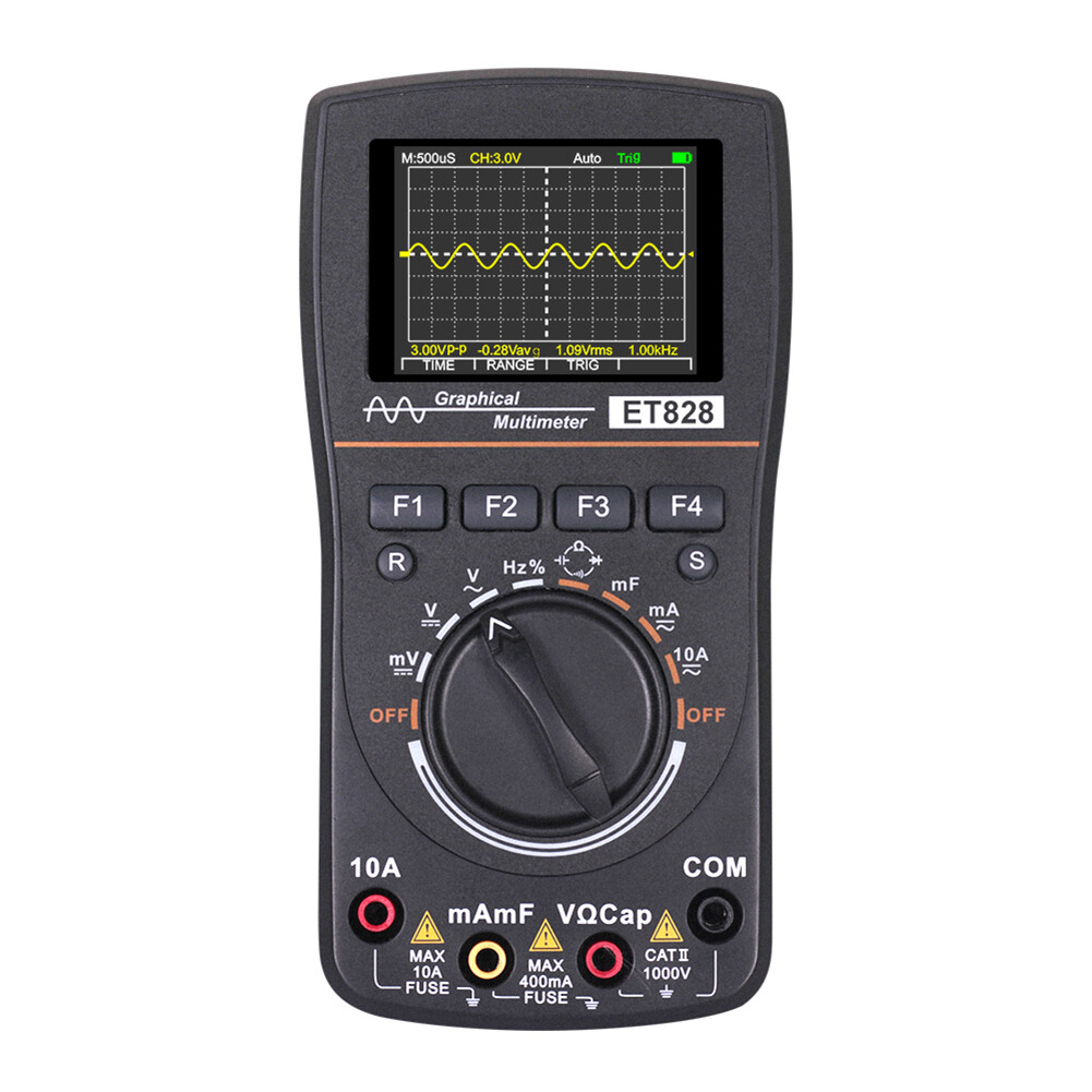 ET828 2-in-1-Oszilloskop-Multimeter Digital 1MHz 2.5Msps Widerstandstester