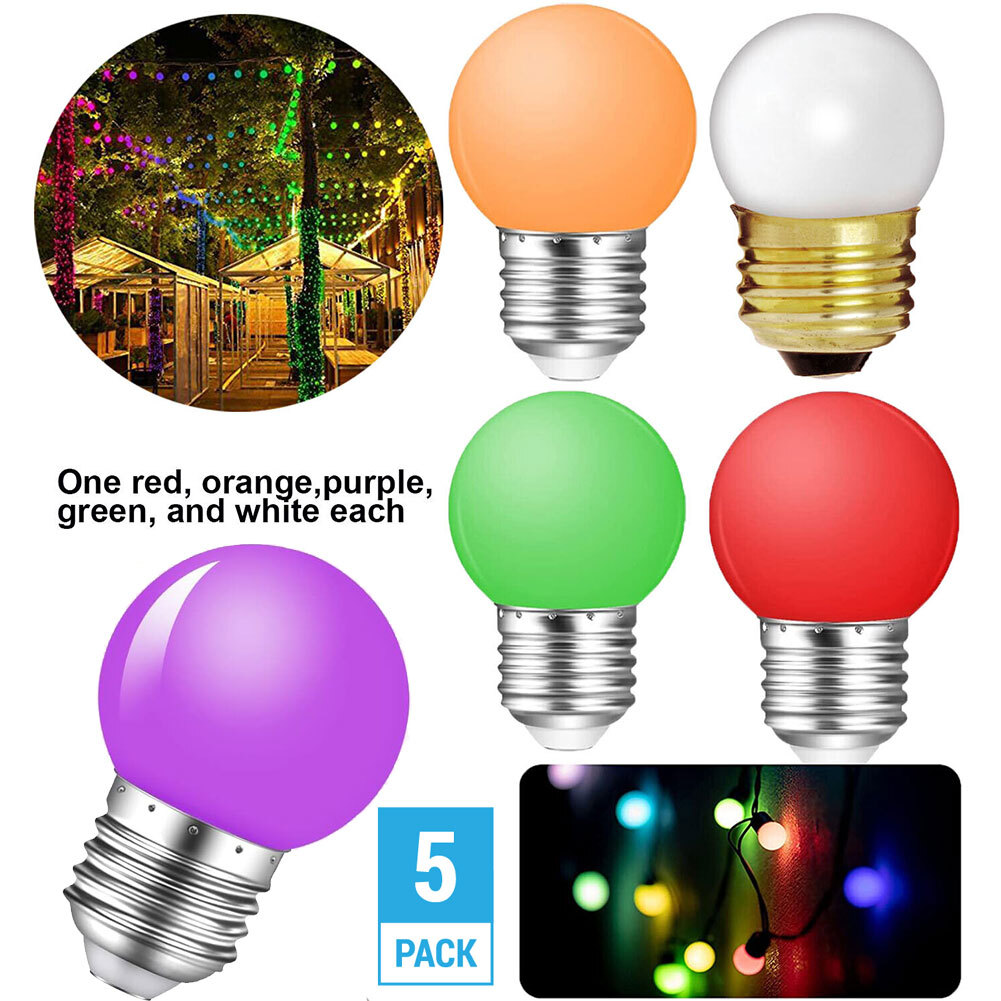,e26 1w G14 Light Bulb,mini Colored Led Light Bulbs Of 5