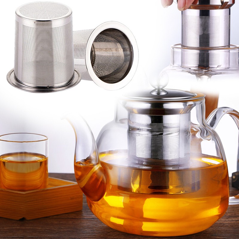 1* NEW 304 Stainless Steel Tea Cup Strainer Large Capacity Teapot Infuser Filter