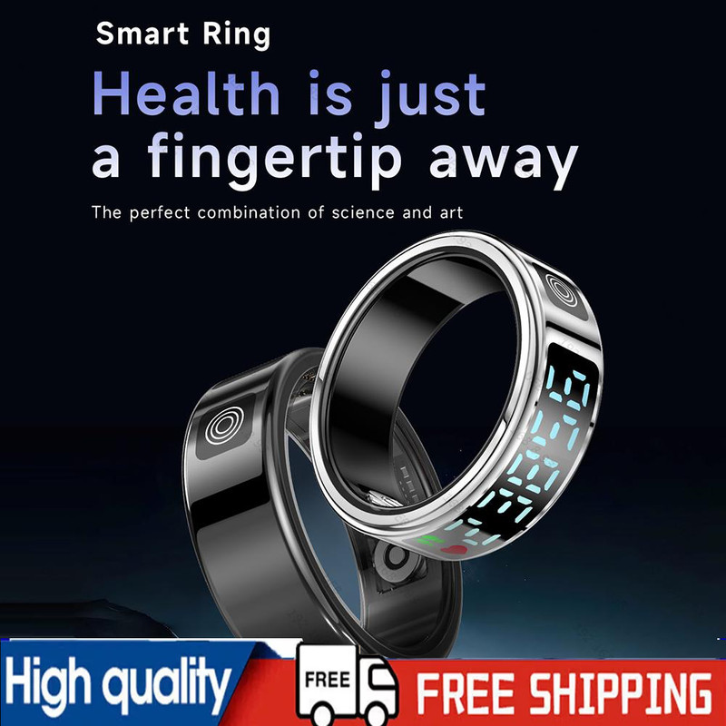 R08 Smart Ring Health Tracker, IP65 Waterproof Monitor for Heart