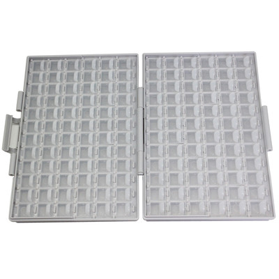 6 Aidetek BOX-ALL-144 Empty enclosure box w/144 compartments each w/lid SMD 0603