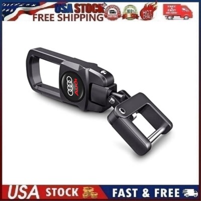 Zinc Alloy Car Key Fob Holder Key Ring Fit for Audi TT A4 A5 Q2 Q5 Q7 A6 R8 S-1