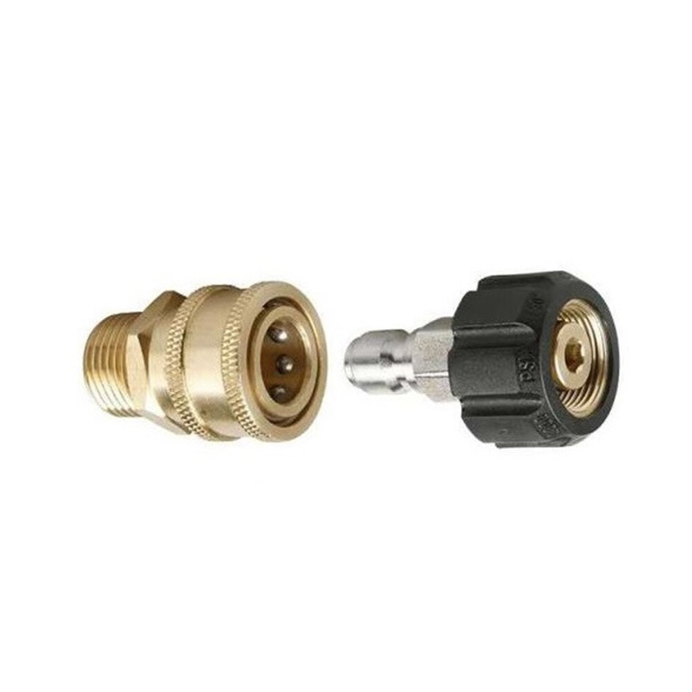 Hochdruckreiniger-Adaptersatz 5000PSI M22 1//4 Schwenk-Schnellkupplungssatz.