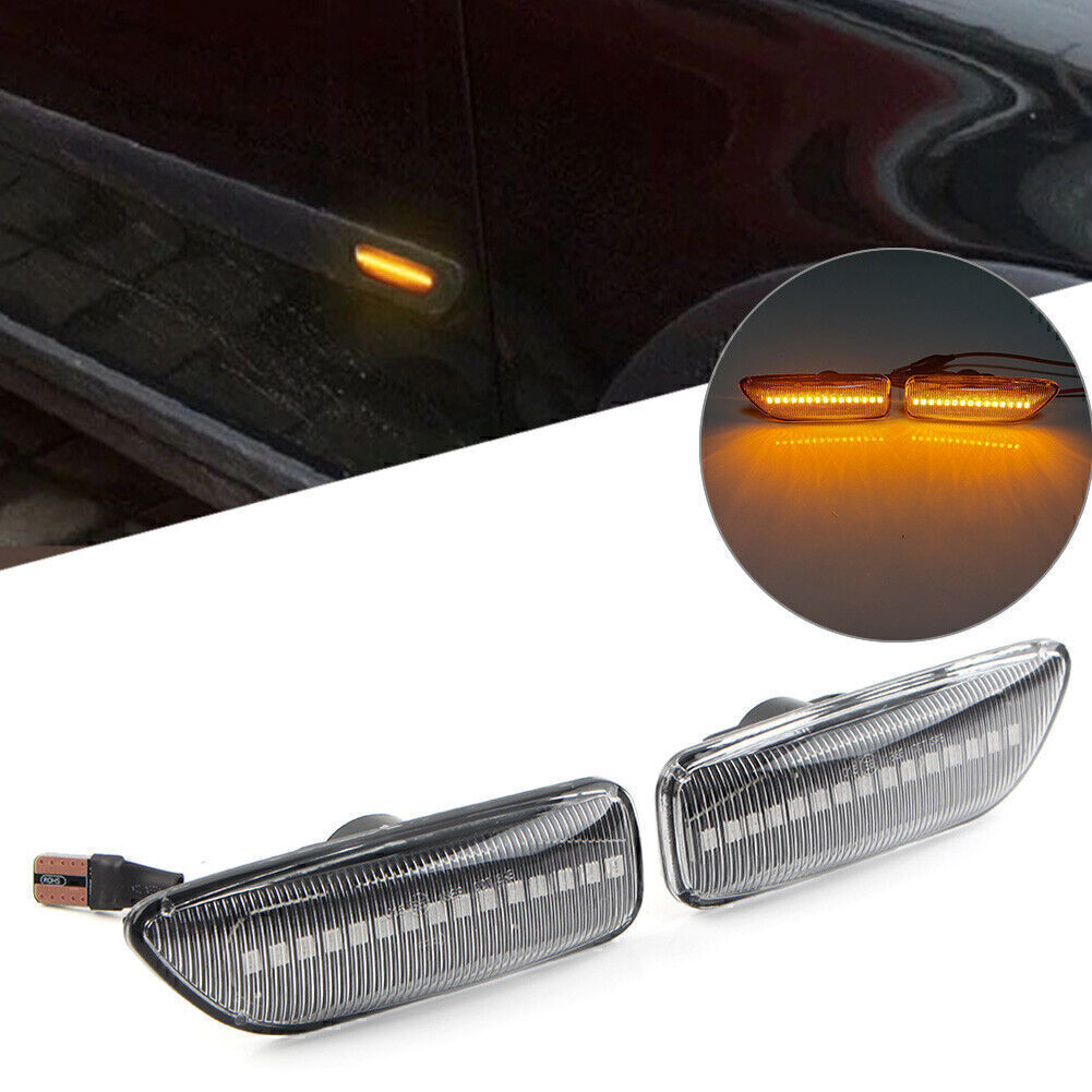 LED Dynamic Side Marker Turn Signal Light For Volvo S60 S80 MK1 V70 MK2 XC70 90