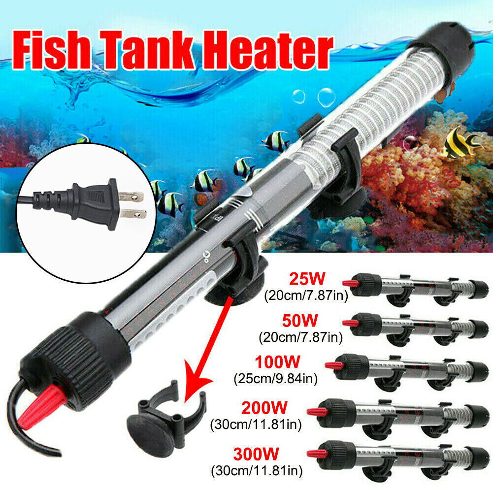 25W-100W-300W Aquarium Water Submersible Heater Fish Tank Water Auto Thermostat